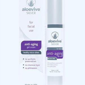 ALOEVIVE Silver Facial Women Anti-Aging Gel Cream 1.6oz (LG.) Ret Amaz $62 NEW
